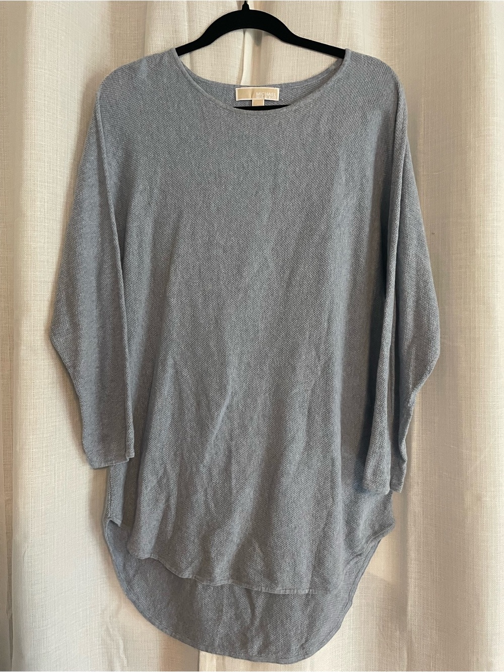 Michael Kors Light Blue Crew Neck Knit Tunic Sweater